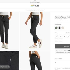 Like new Vuori Ripstop Pant